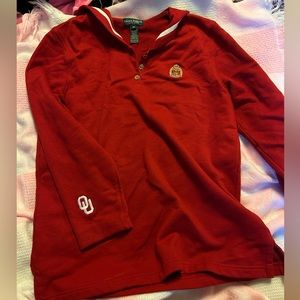 Lauren Ralph Lauren Red Sailor Collar Sweater